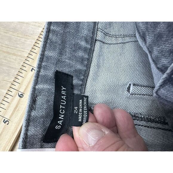 Sanctuary Marine Full Length Jeans Standard Rise 24 Ash Gray NWTs $139 Colette - Picture 4 of 6